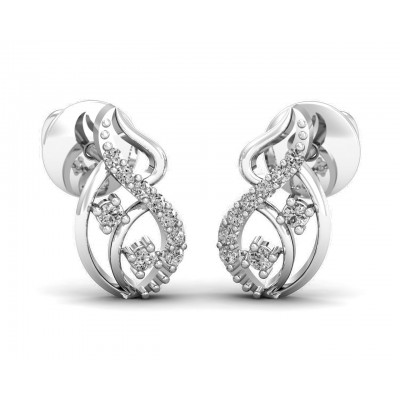 Deena Round Brilliant Cut Diamond Earrings